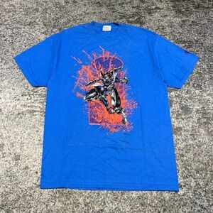 VTG 1993 Shadowhawk T Shirt Mens Large Blue Hanes Heavyweight Jim Valentino
